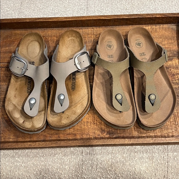 Birkenstock Shoes - (2) Pairs of Birkenstock Gizeh 40 / 9